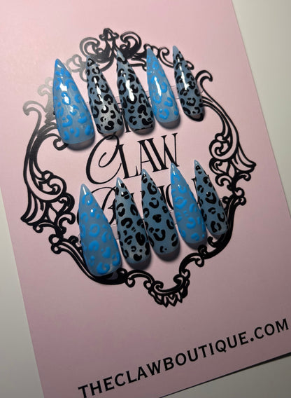 Blue and Black Leopard Cateye