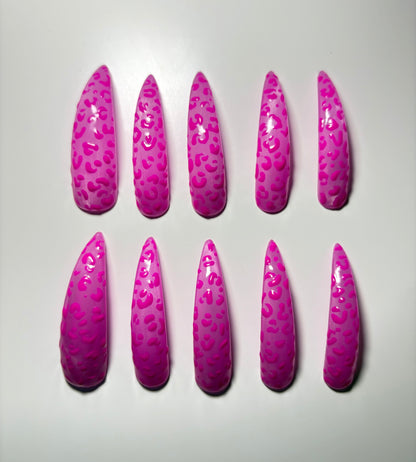 Pink Leopard Print Cateye