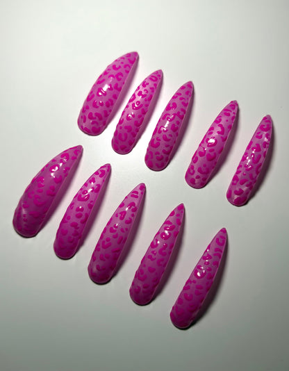 Pink Leopard Print Cateye