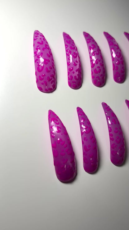 Pink Leopard Print Cateye